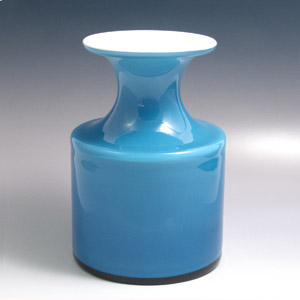 holmegaard blue carnaby vase